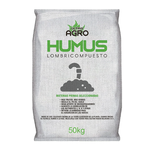 BULTO 50 KG HUMUS  SÓLIDO LOMBRICOMPUESTO